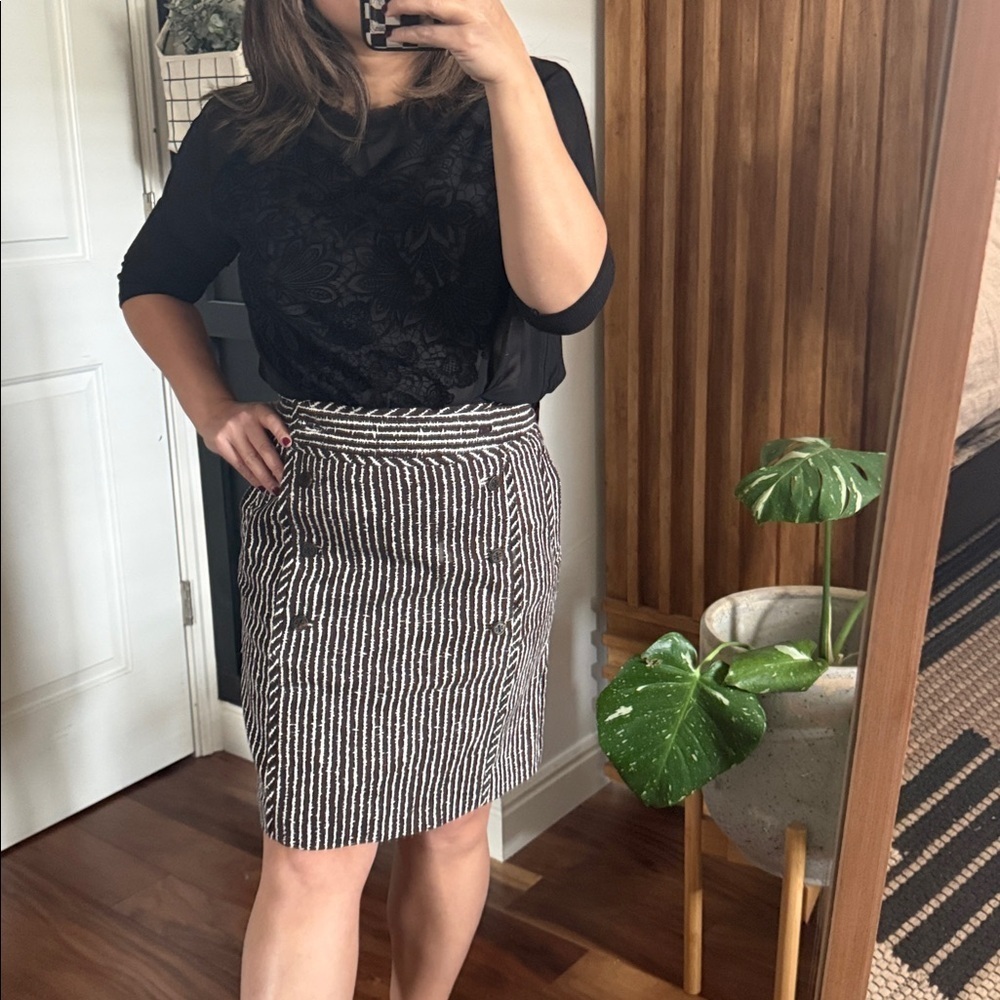Tory Burch A line Pencil Tweed Skirt. Size 6